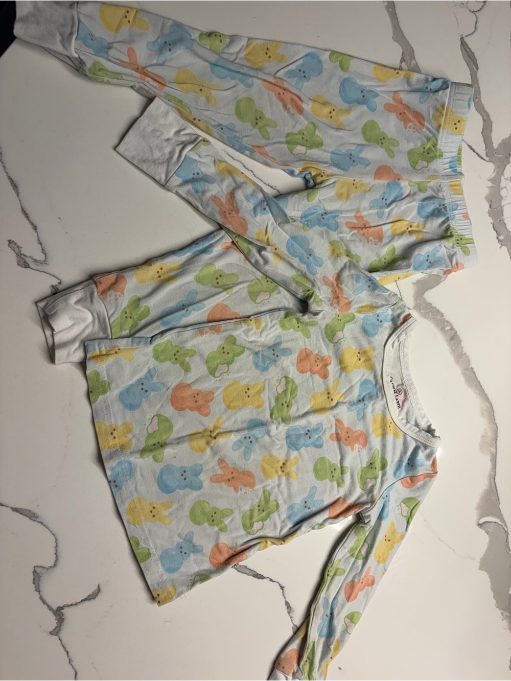 Caden Lane Yellow, Pink & Blue Peeps Baby Romper